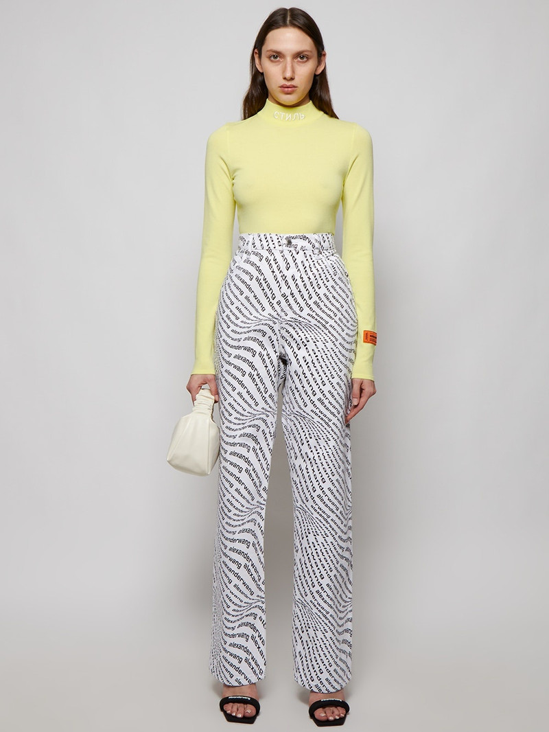 Heron Preston CTNMB Mockneck Top Lemon Yellow outlook