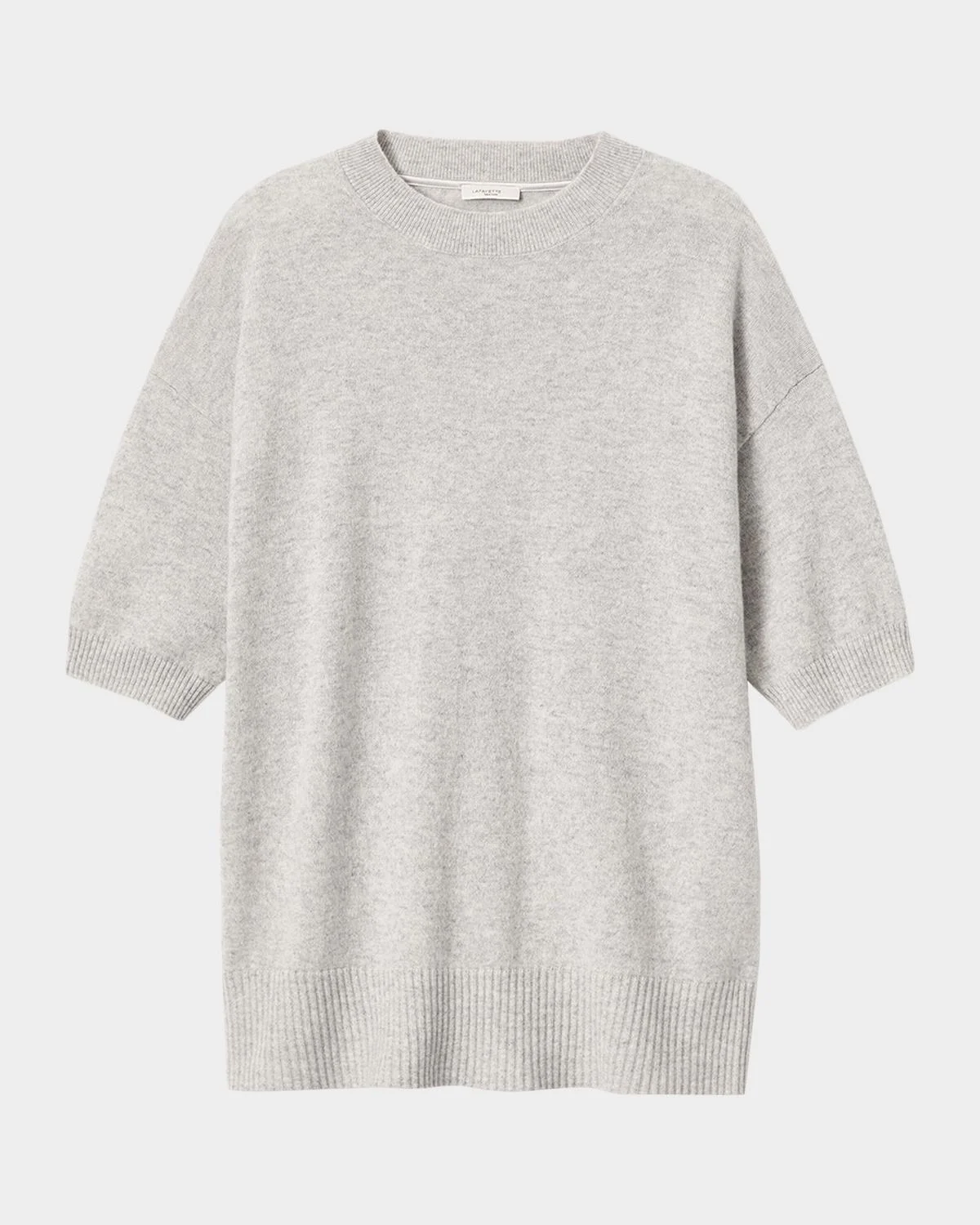 Oversized Elbow-Sleeve Cashmere Sweater - 1