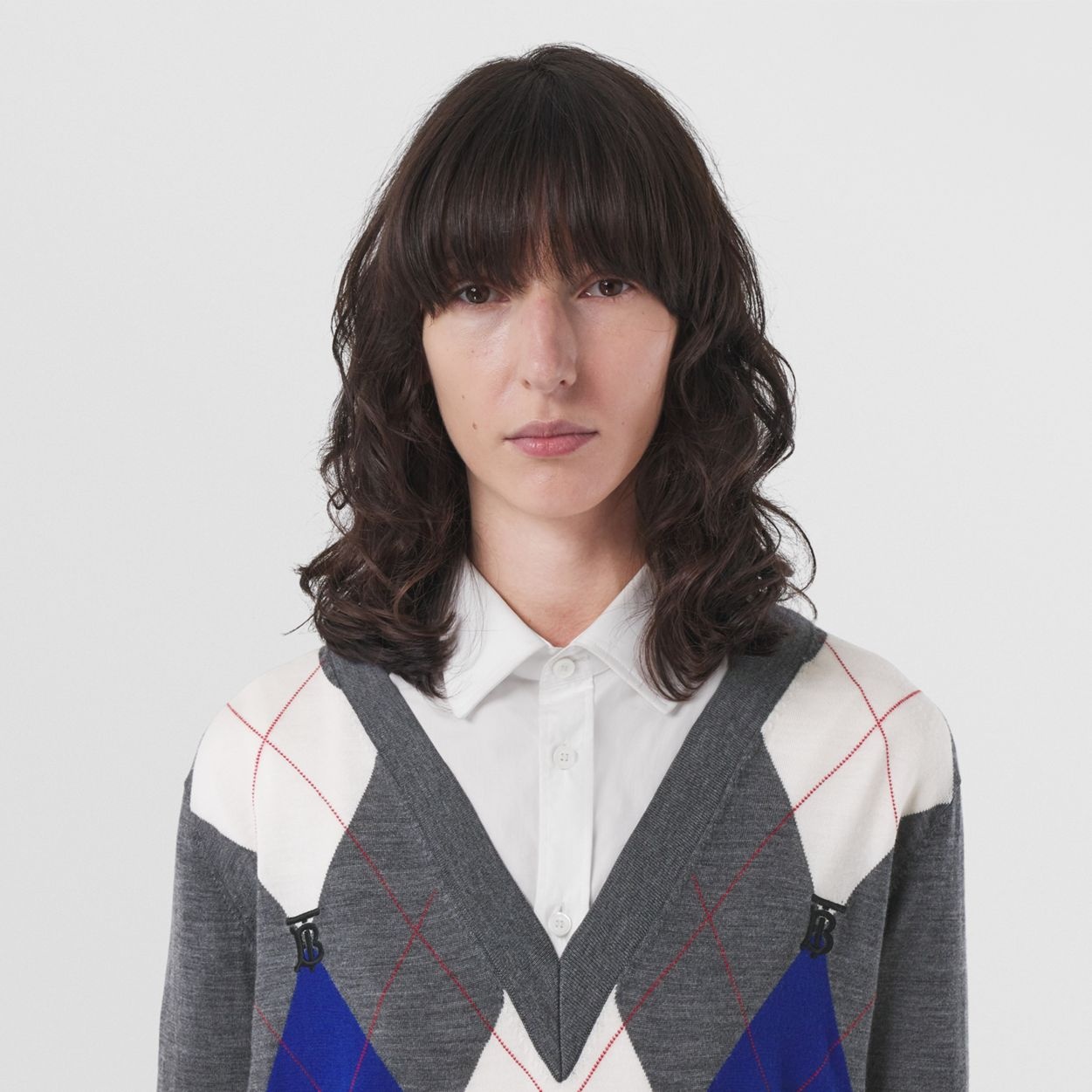 Monogram Motif Argyle Intarsia Wool Sweater - 3