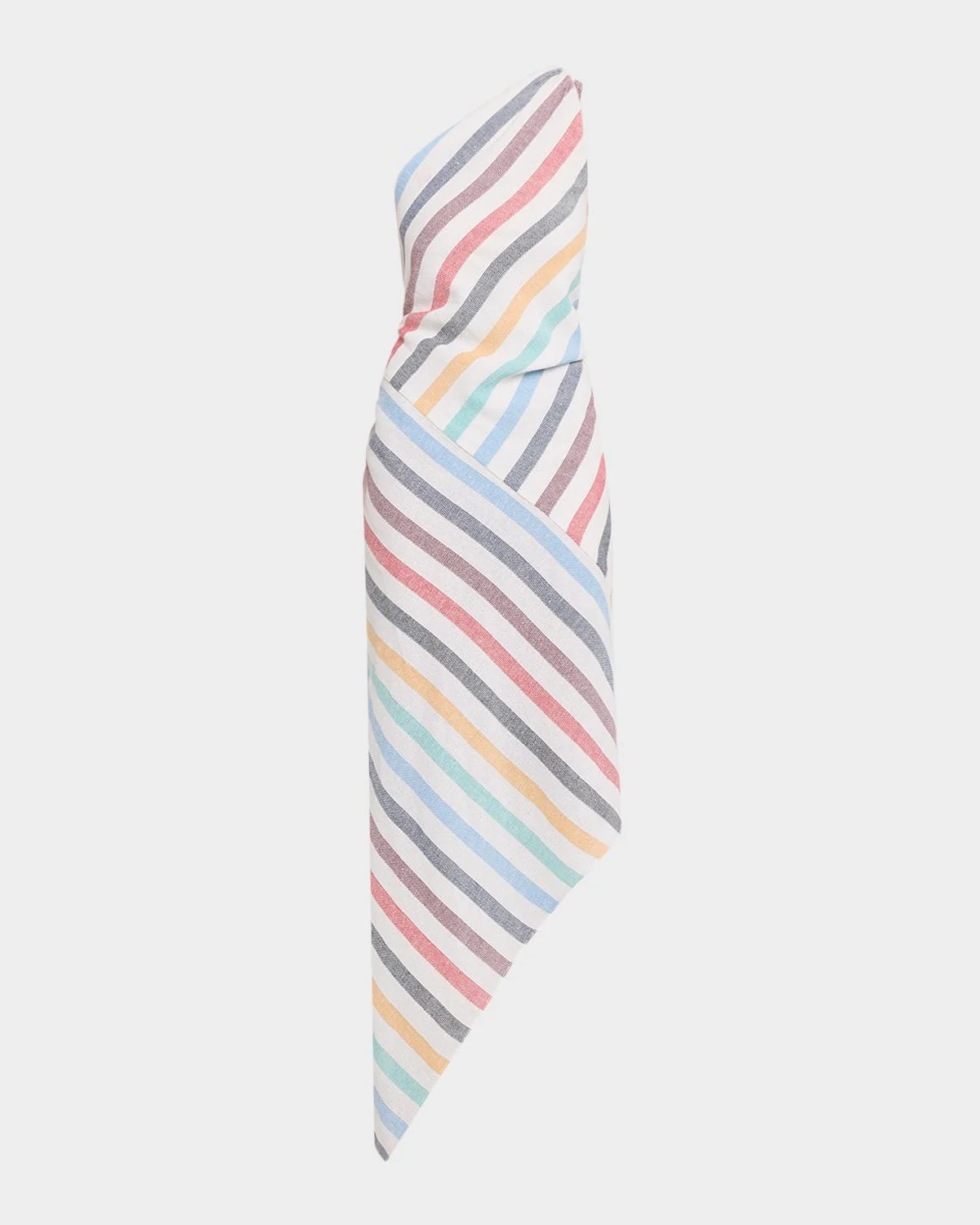 Mena Asymmetric Striped Dress - 1