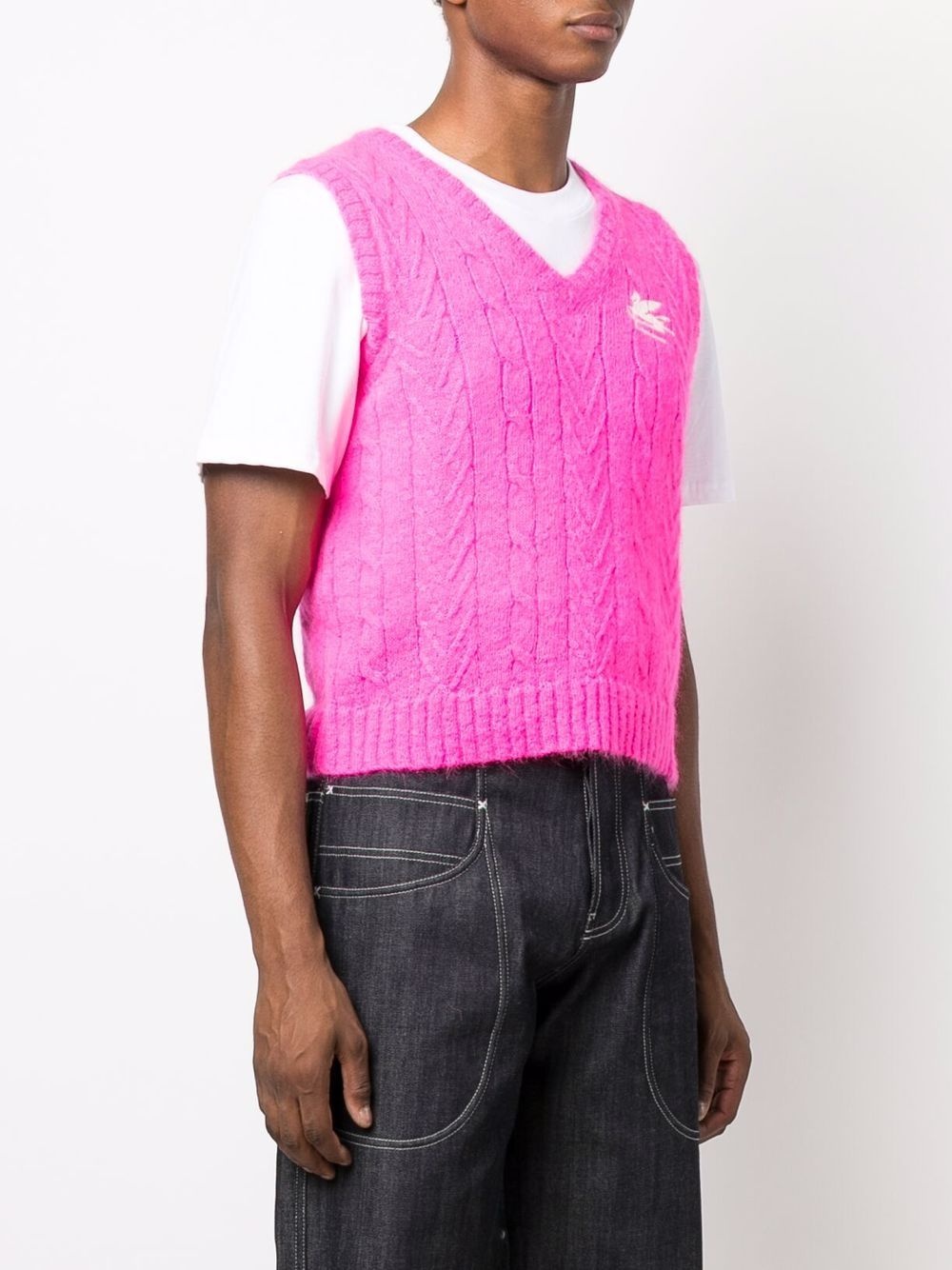 Pegaso cable-knit vest - 3