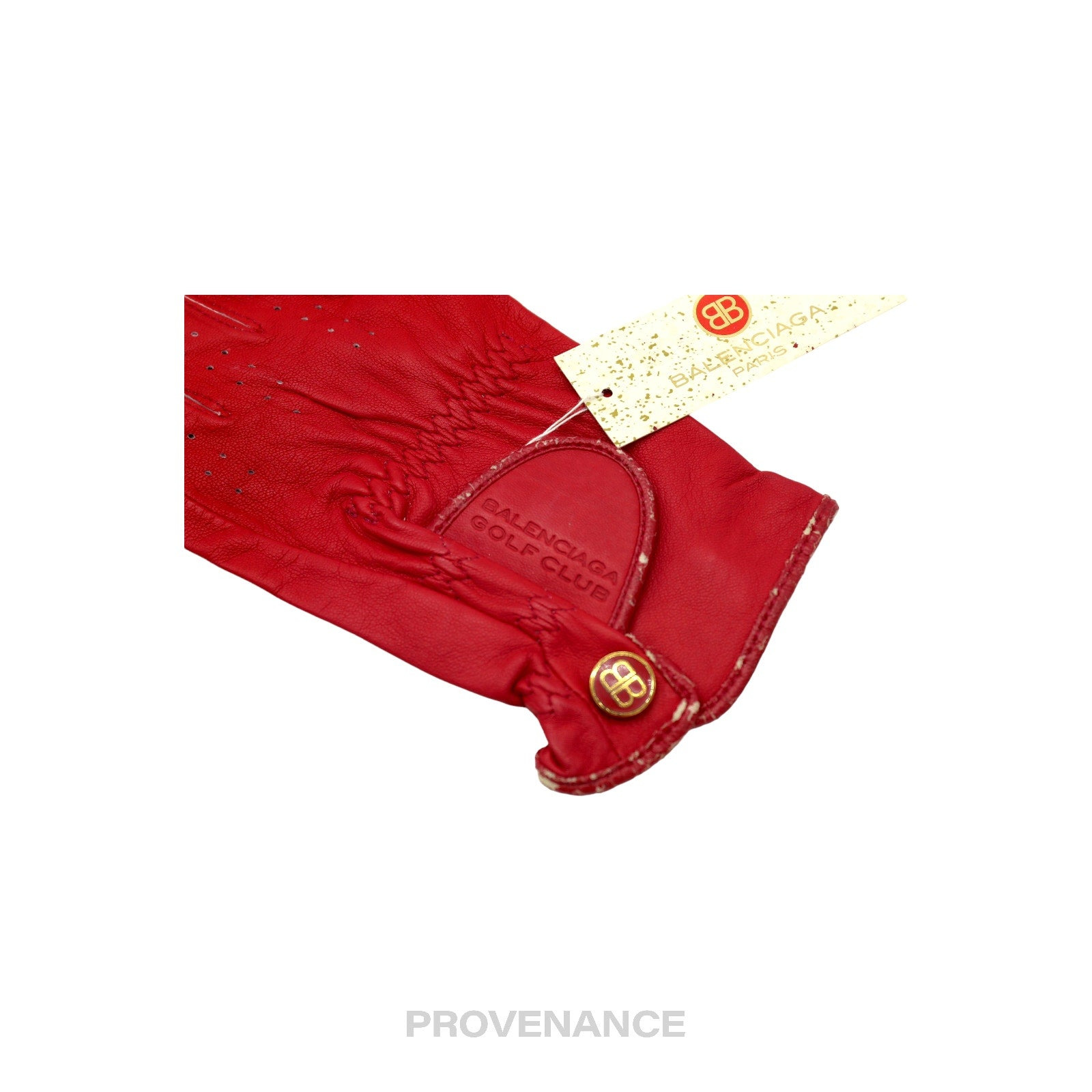 Balenciaga Golf Glove - Red Leather - 3