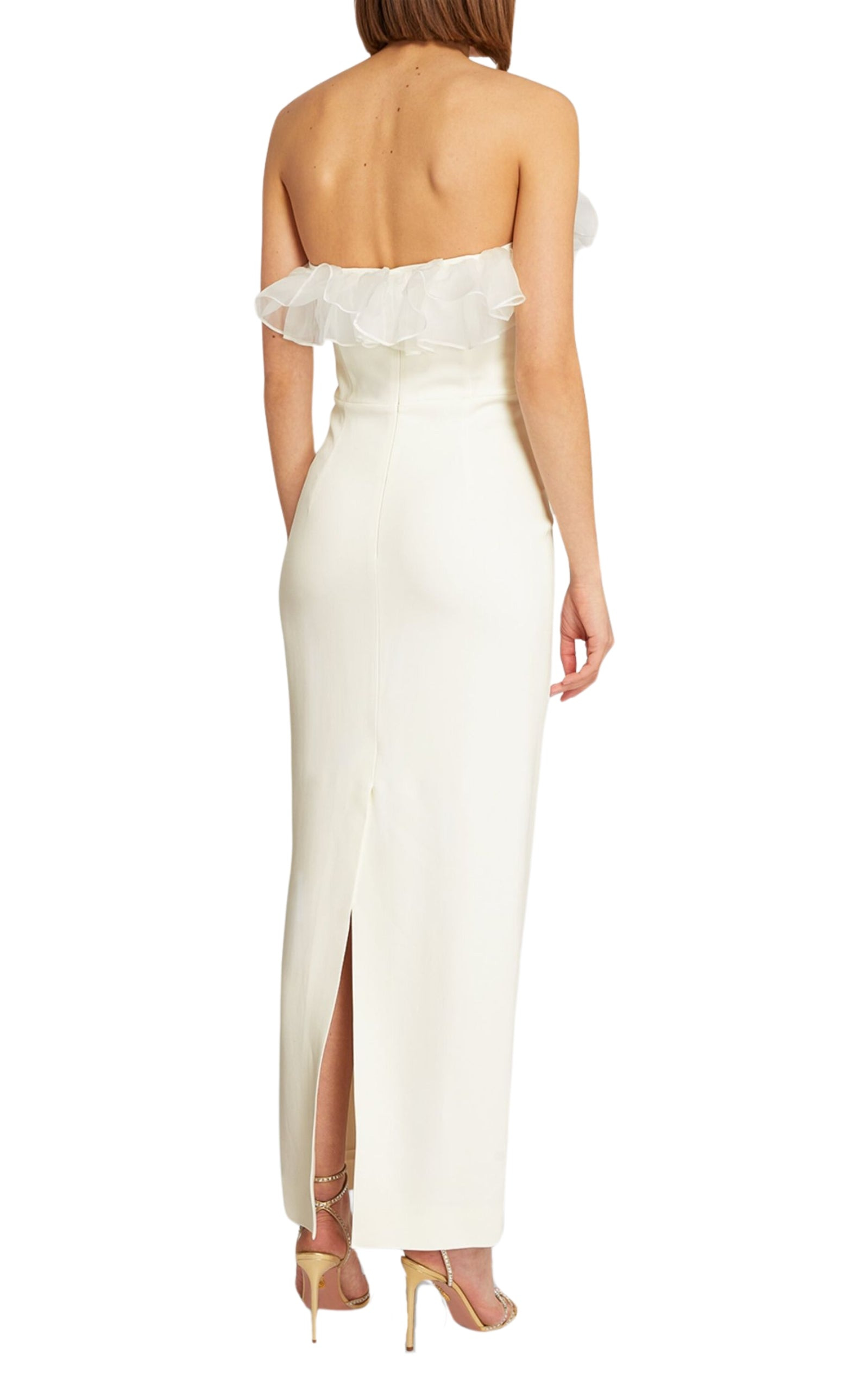 Organza-Trim Maxi Dress - 8