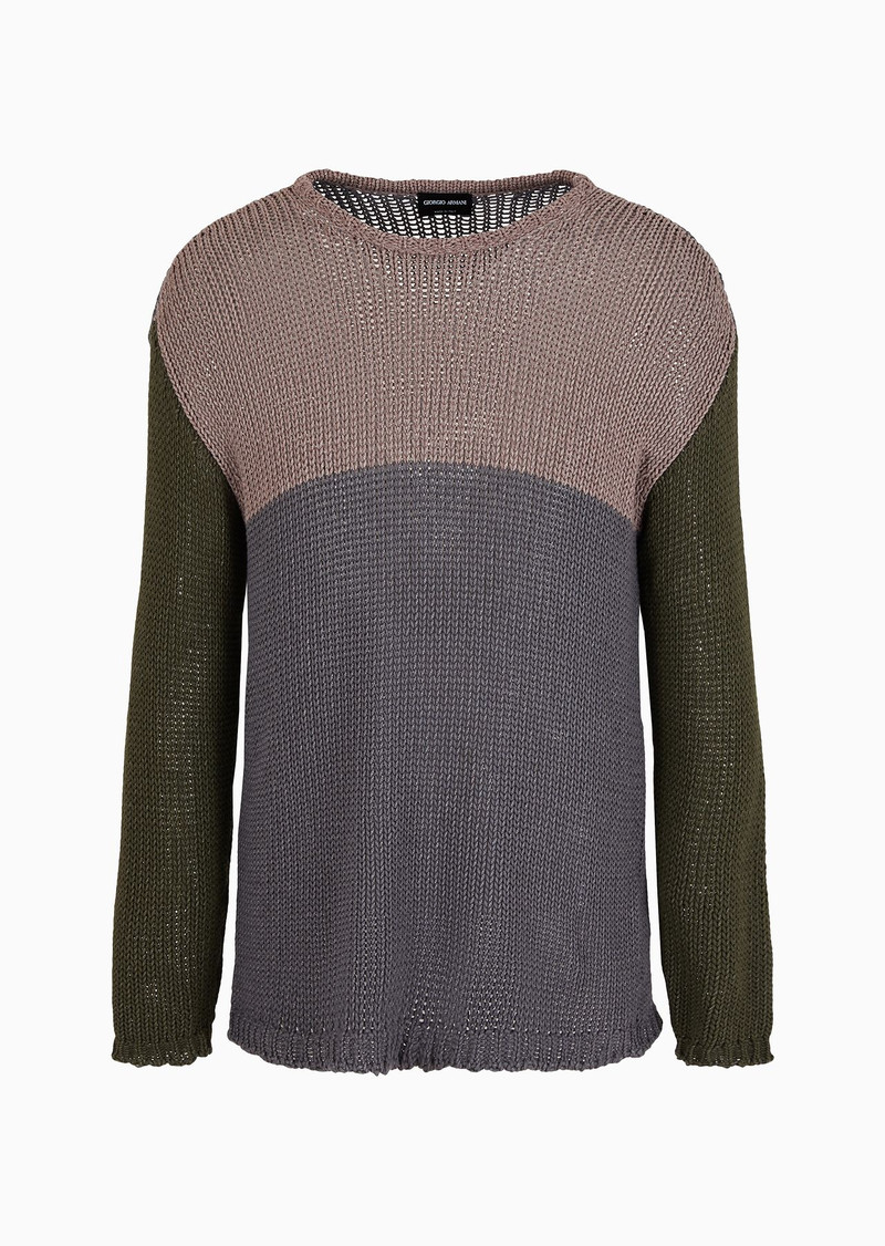 Cotton-blend crew-neck jumper 1