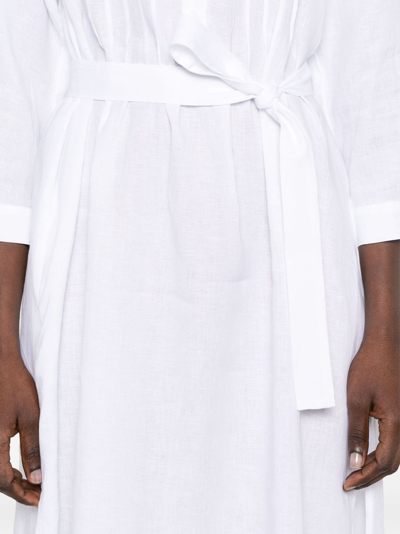 pintuck-detail midi dress 5