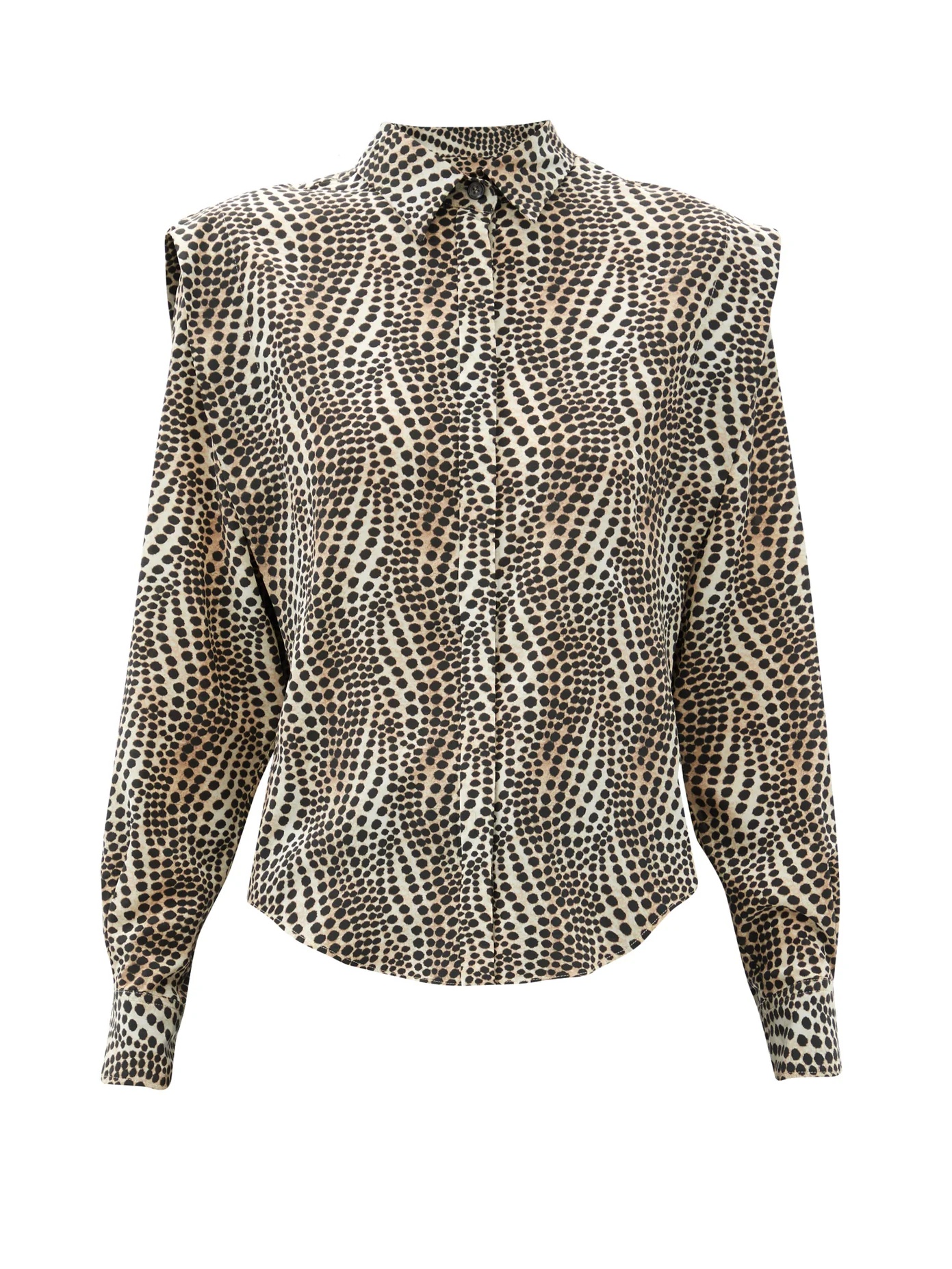 Igalki dot-print silk-blend poplin shirt - 1