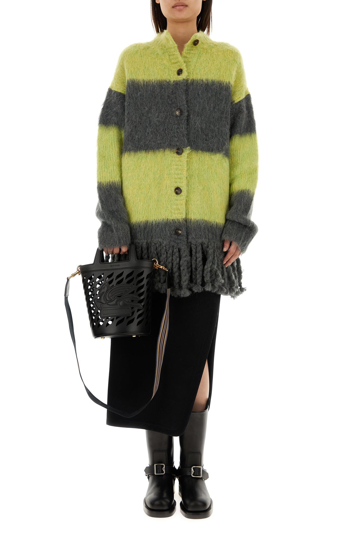 Black leather bucket bag - 5