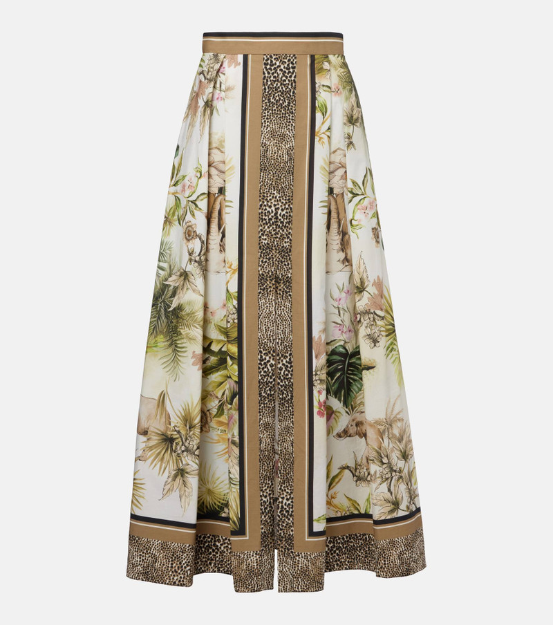 Printed cotton maxi skirt - 1