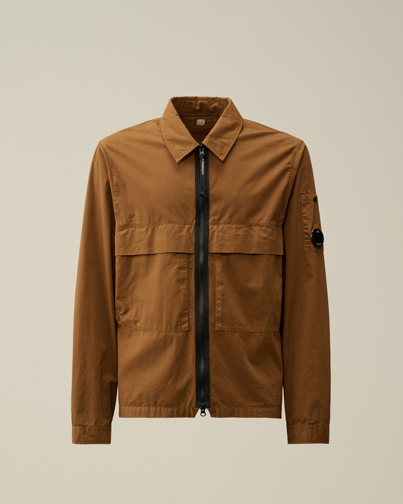 Organic Gabardine Zipped Utility Overshirt 1