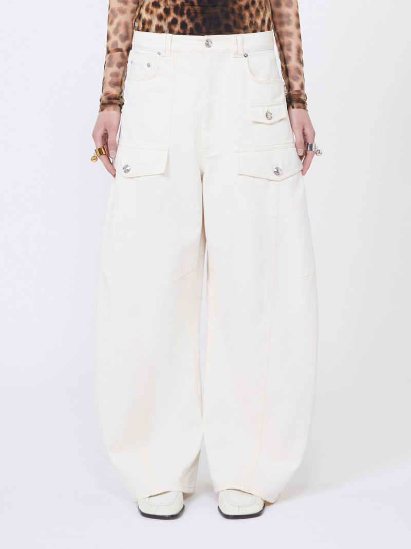 FASHION Bull denim cargo trousers - BEIGE 3