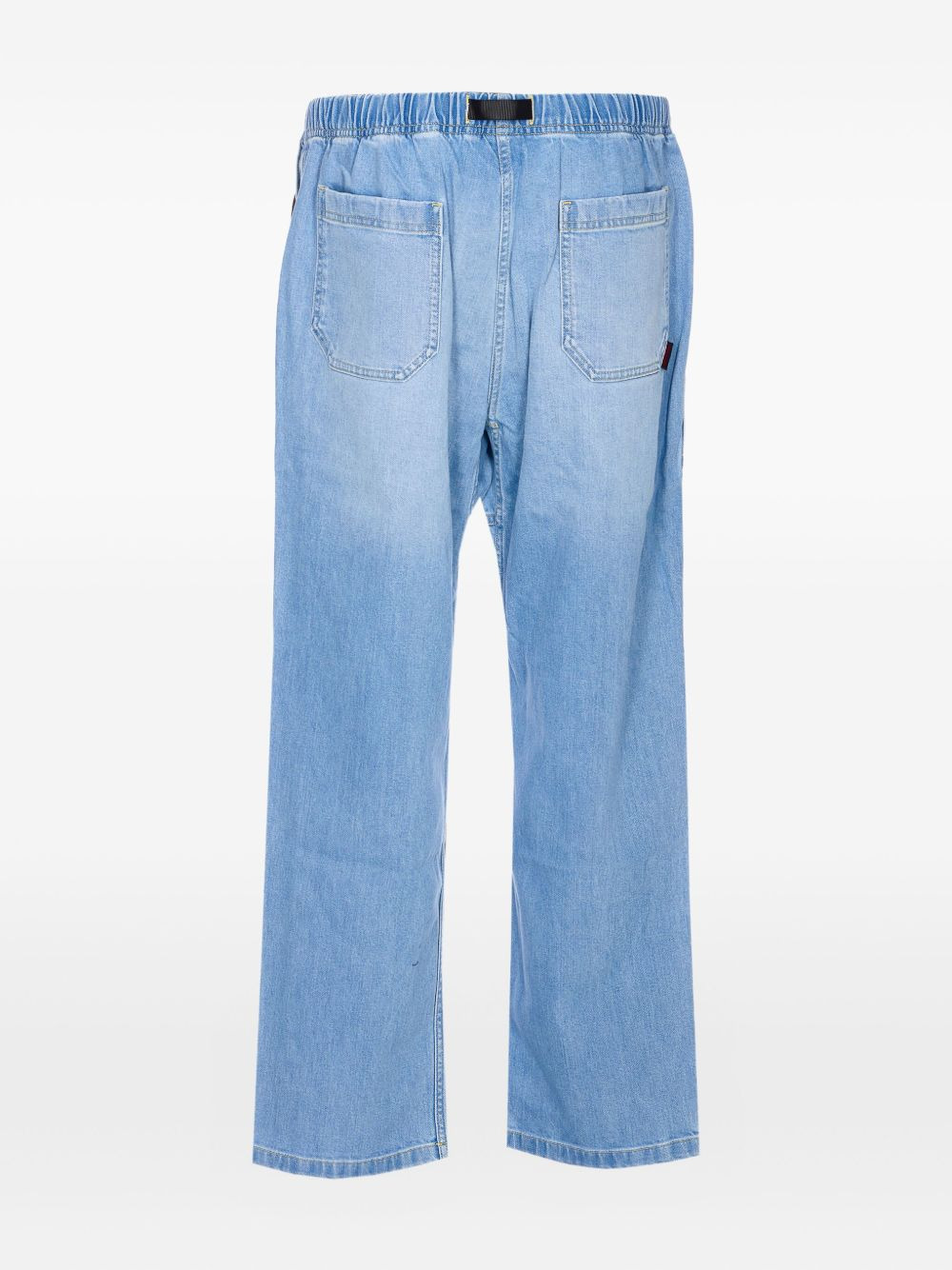 elastic-waist patch-pocket jeans - 2