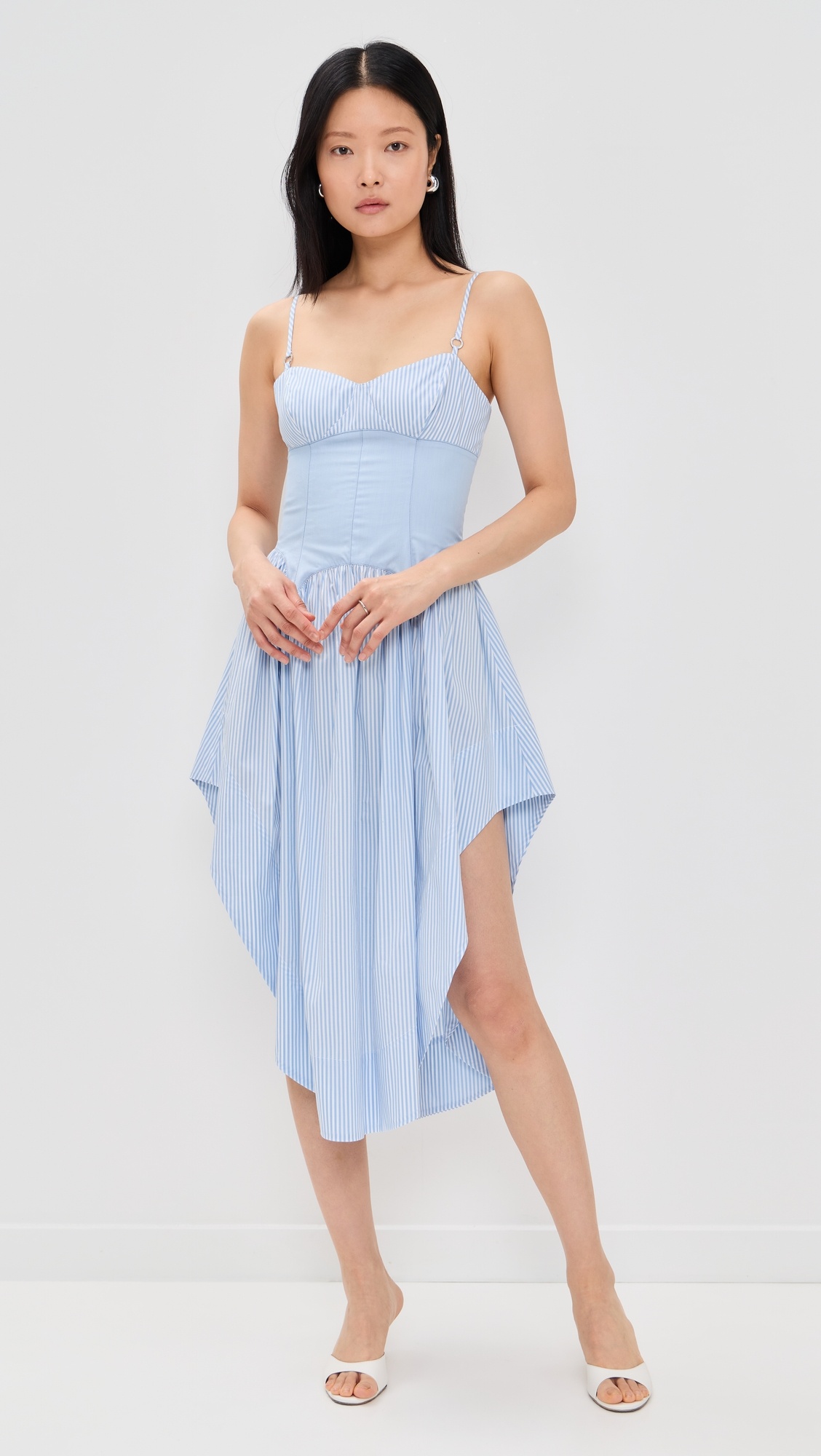Poplin Cupped Midi Dress - 4