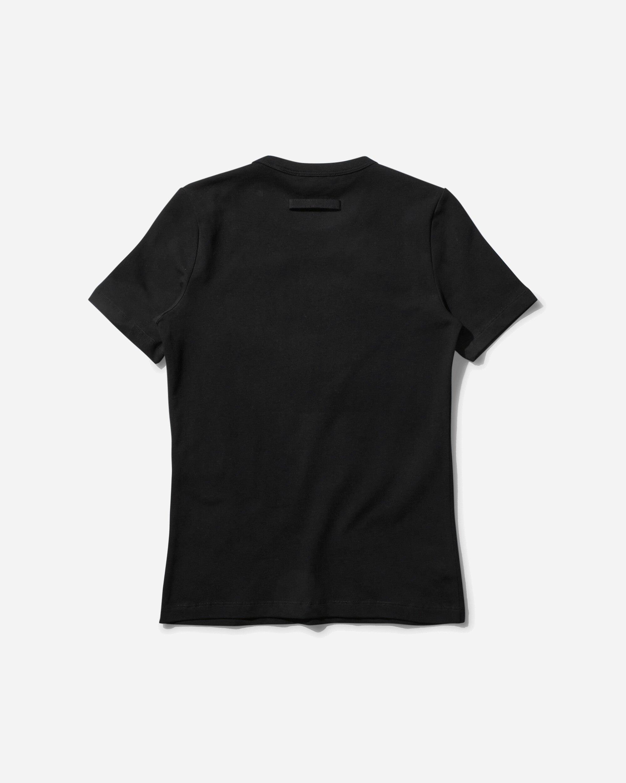 Women's Embroidered Logo Baby T-Shirt Black - 2