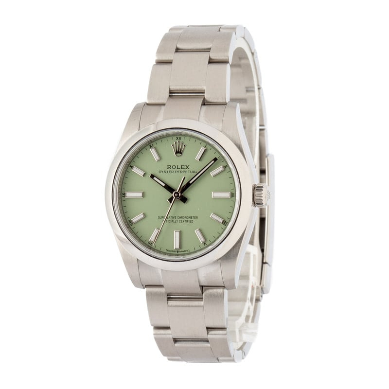 Rolex Oyster Perpetual 34 Ref 124200 Pistachio Dial - 2