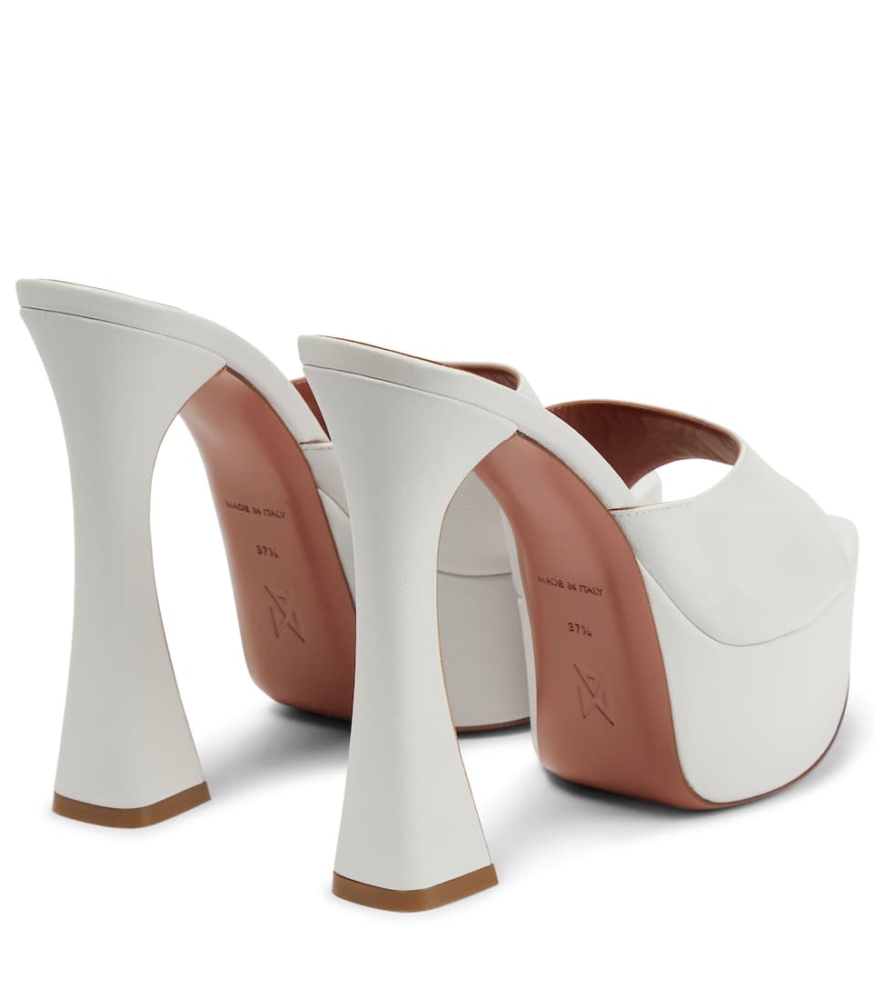 Dalida leather platform mules - 3