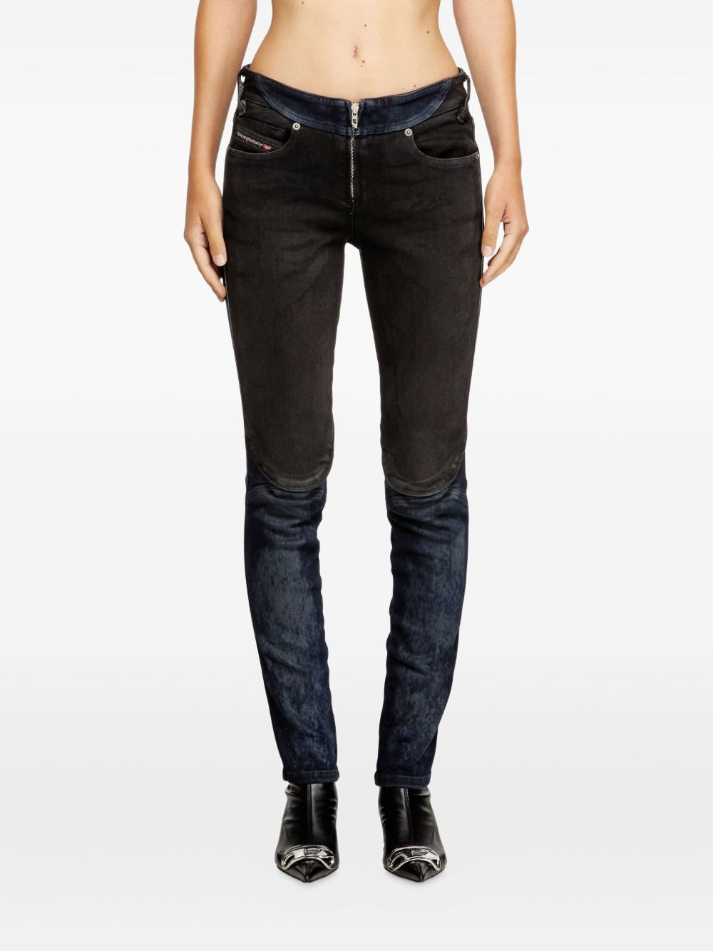 D-Bikee two-tone panelled jeans - 3