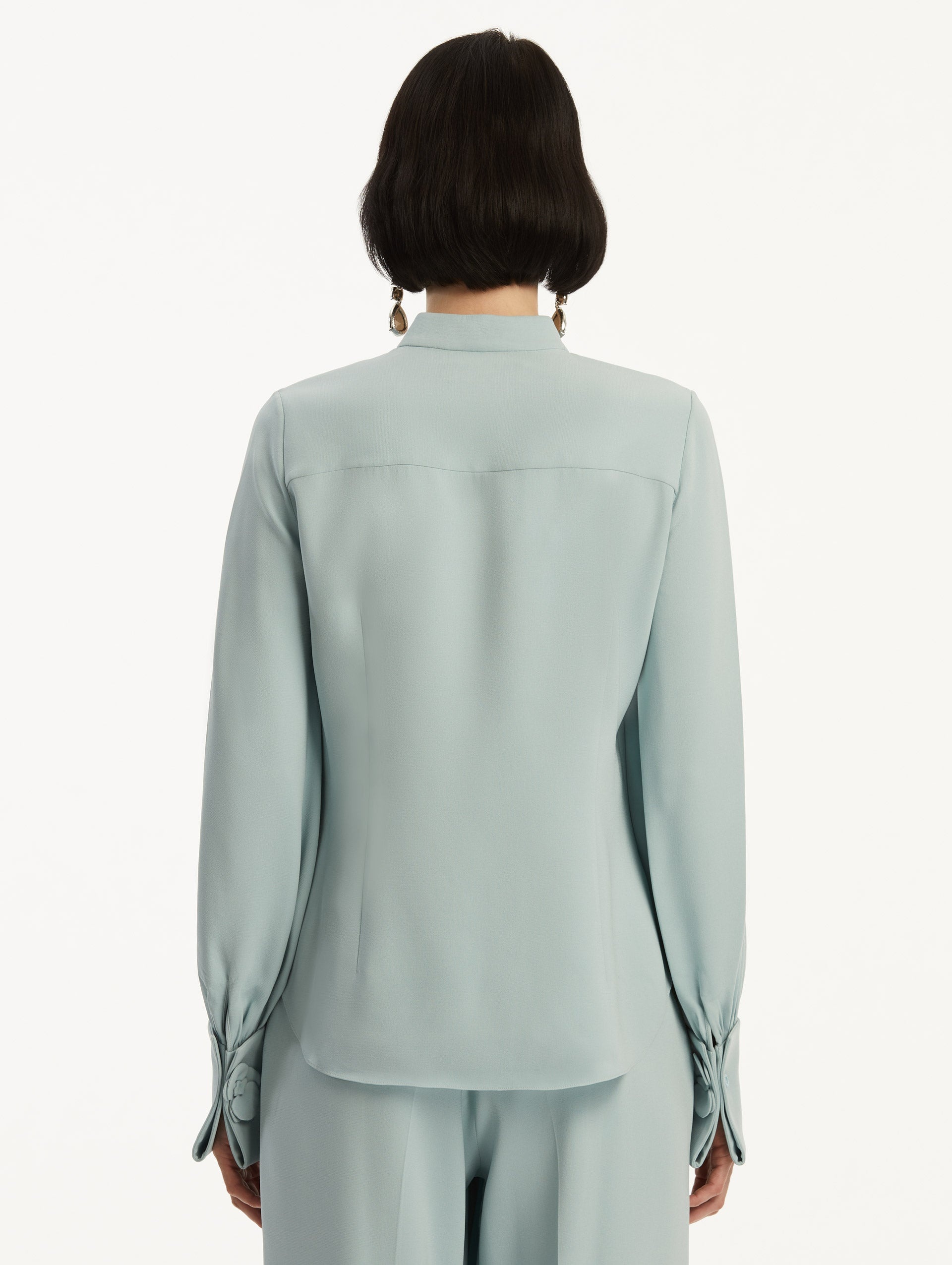 ORCHID SILK GEORGETTE BLOUSE - 4