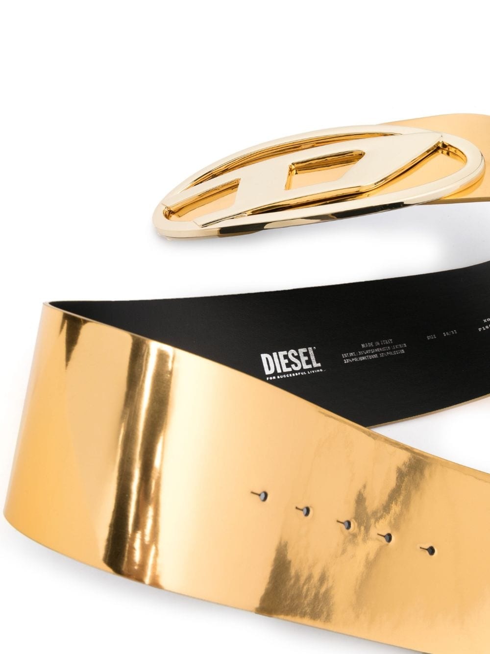logo-plaque metallic belt - 2
