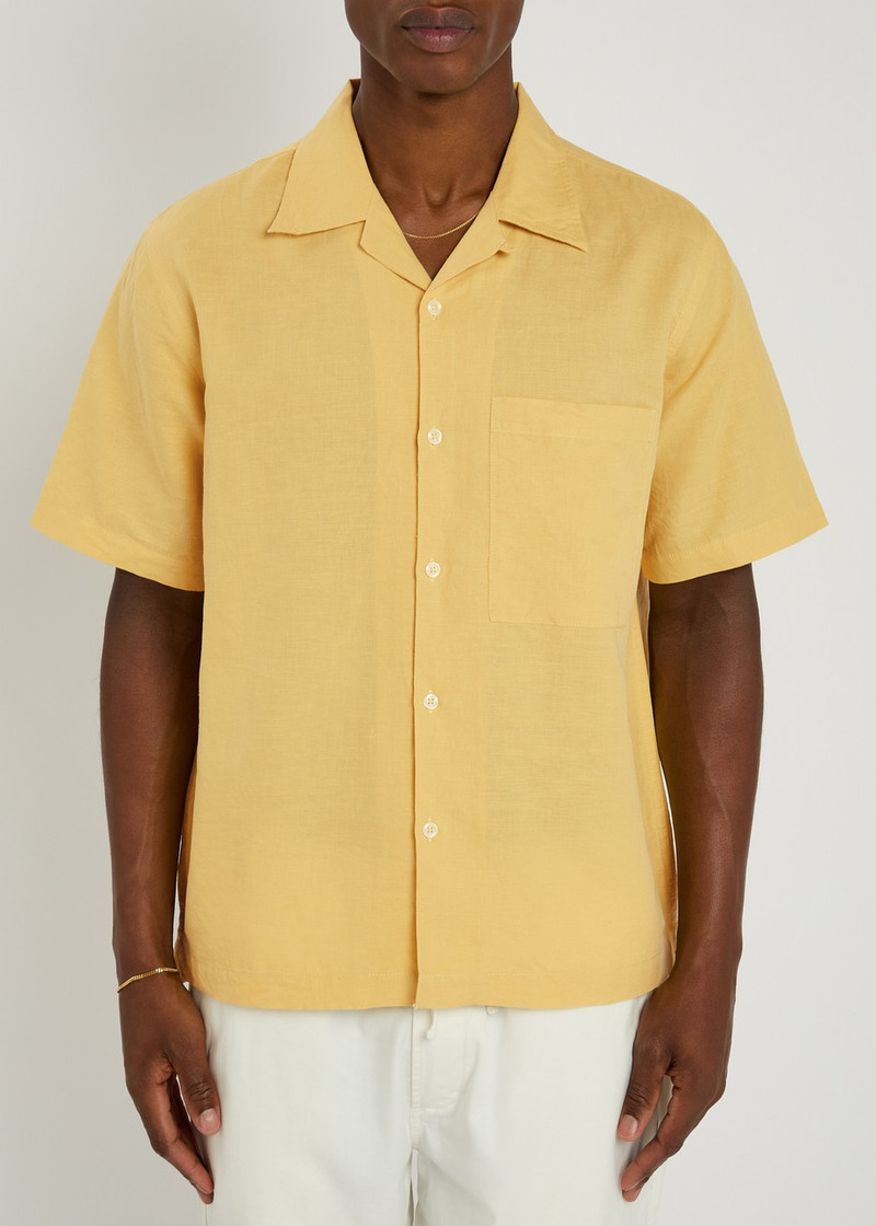 Universal Works Universal Works Creased Linen-blend Shirt outlook