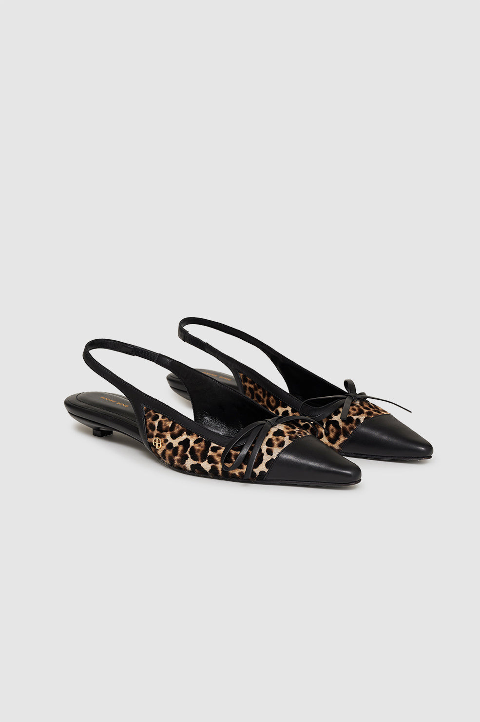 Zoey Slingback Heels - Leopard Calf Hair - 4