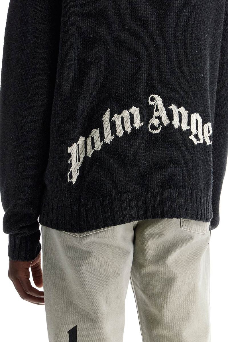 Palm Angels Curved Logo Pullover Sweater - 4