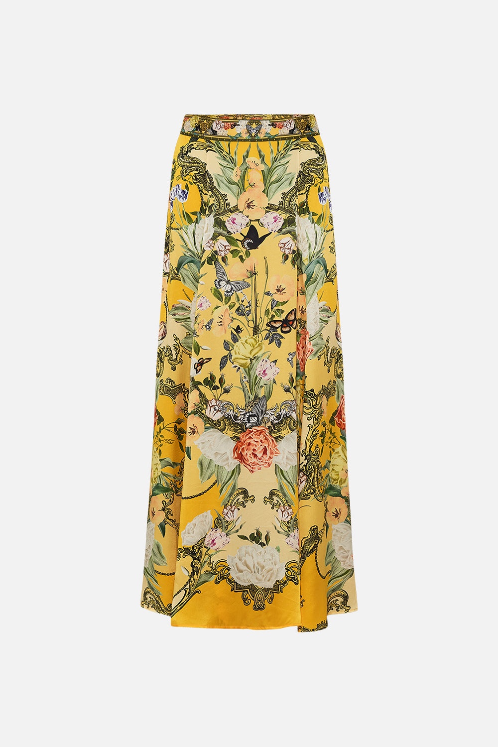PANELLED FLARED LONG SKIRT - 1