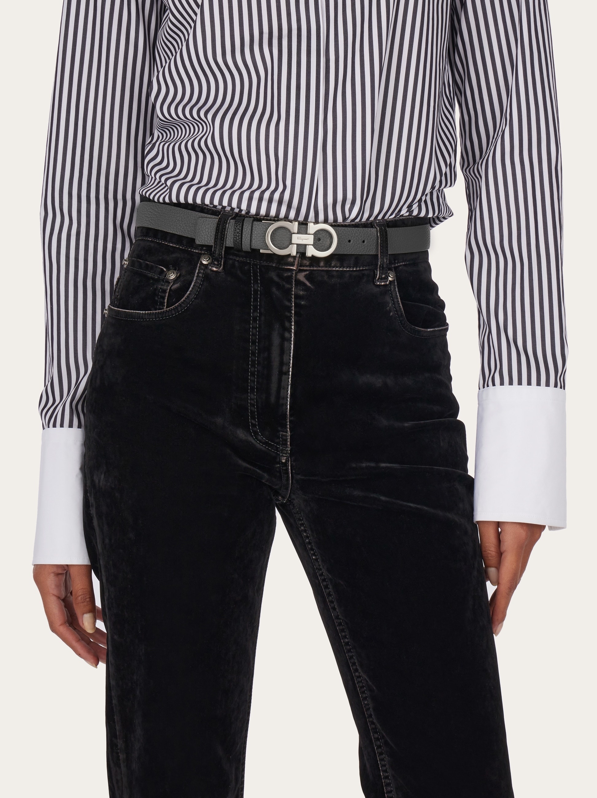 Reversible and adjustable Gancini belt - 4
