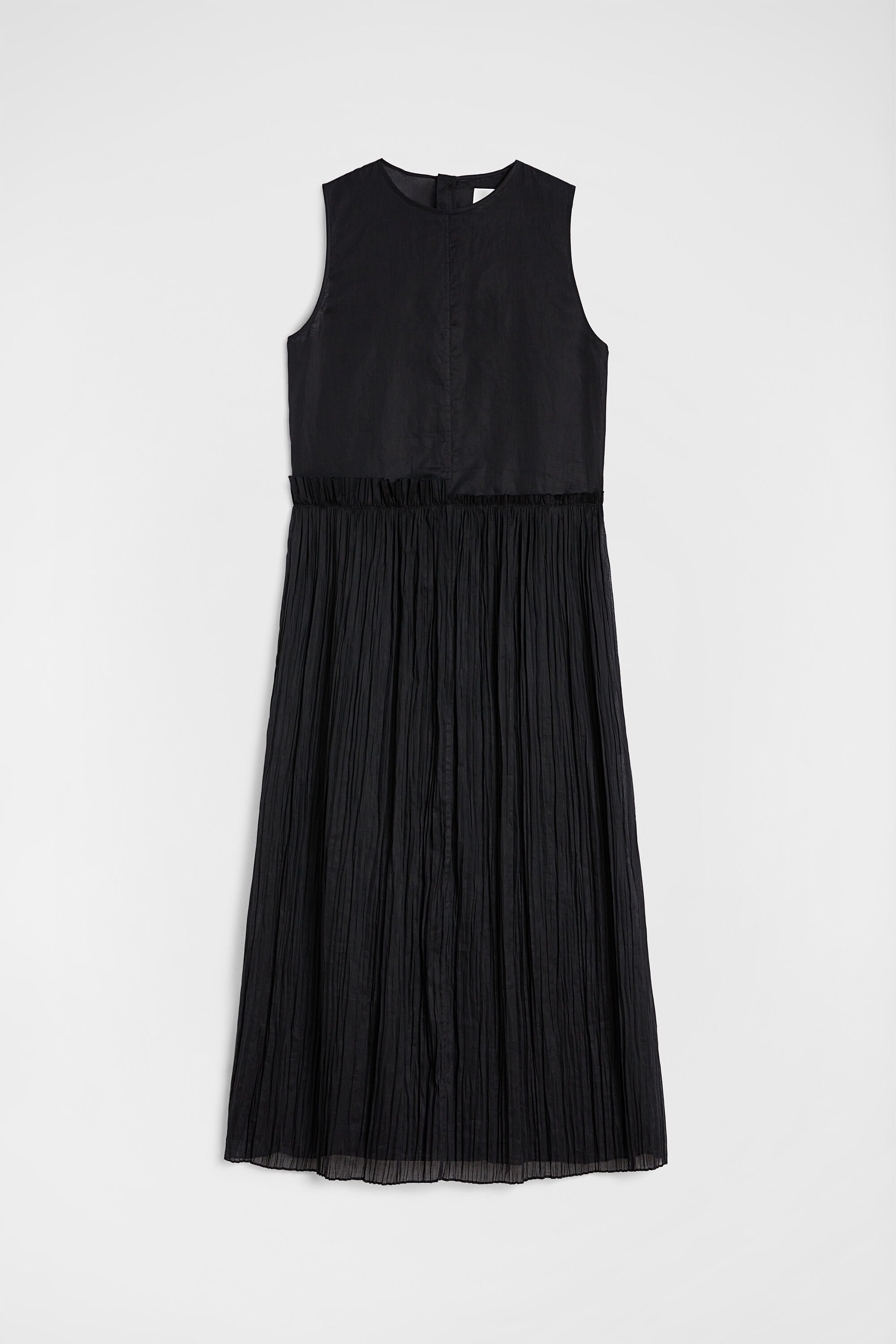 Cotton Muslin Pleated Dress - 1