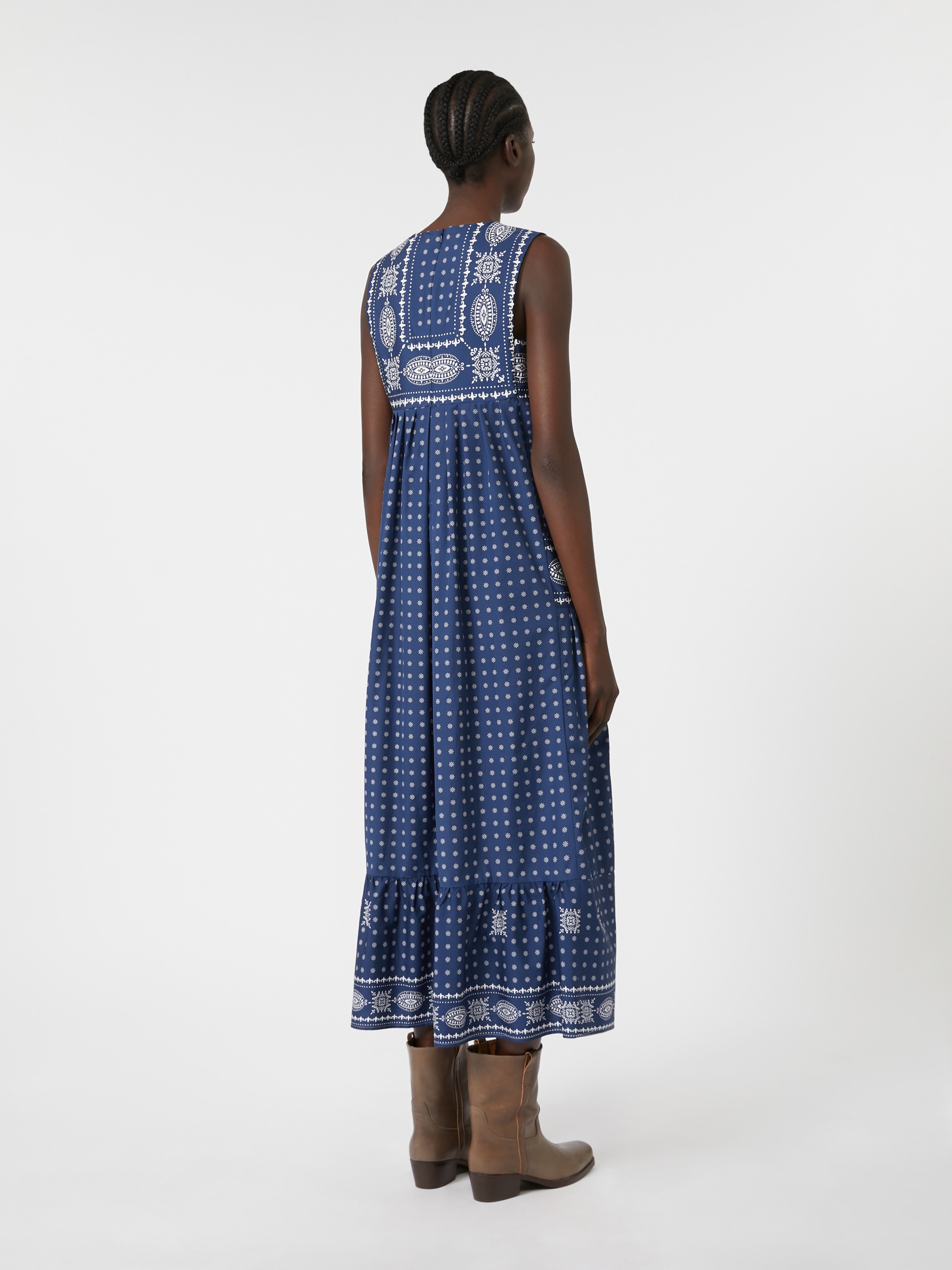 MANILA Printed poplin dress - 4