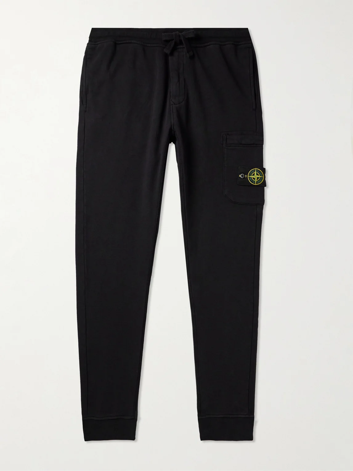 Tapered Logo-Appliquéd Garment-Dyed Cotton-Jersey Sweatpants - 1