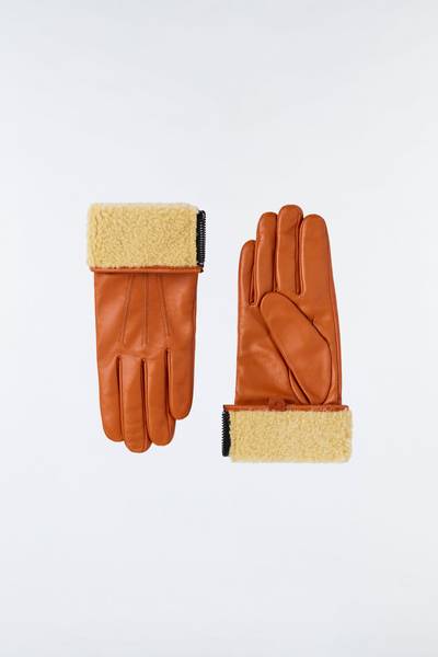 MACKAGE WILLIS (R)Leather glove with shearling cuff outlook