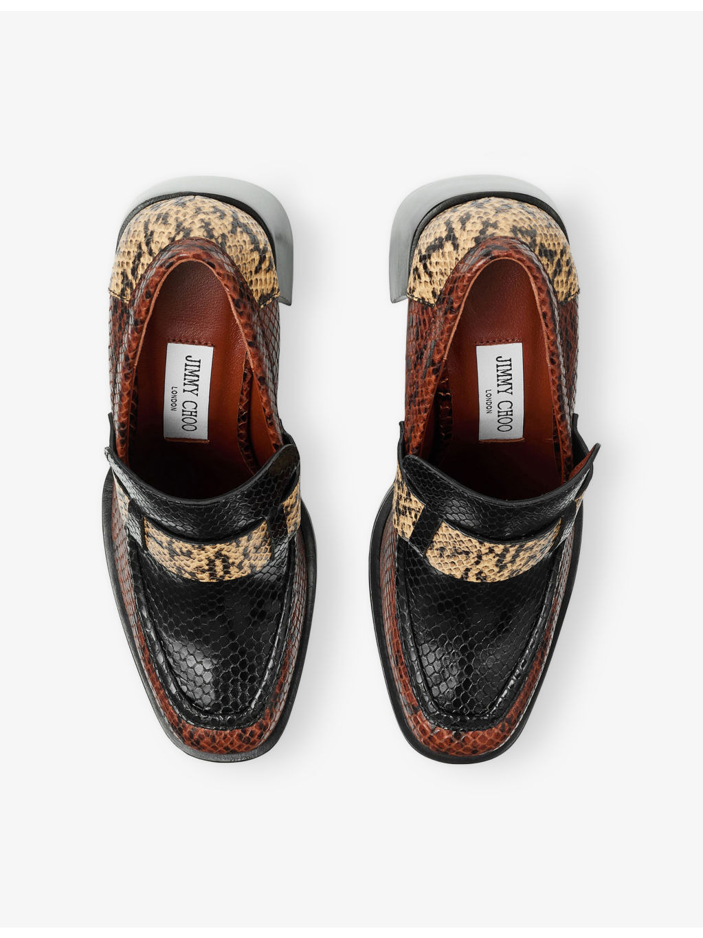 Tylor 95 Triple Snake-Embossed Leather Loafers - 2