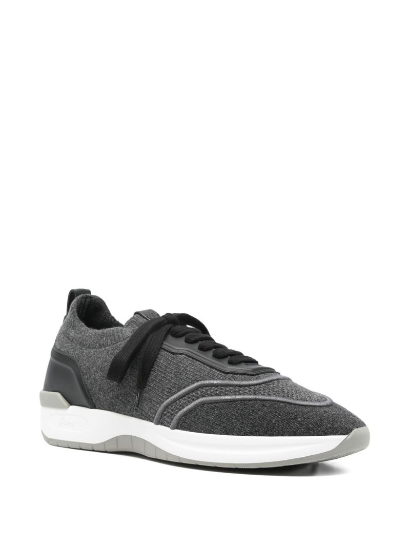 Brioni panelled lace-up sneakers outlook