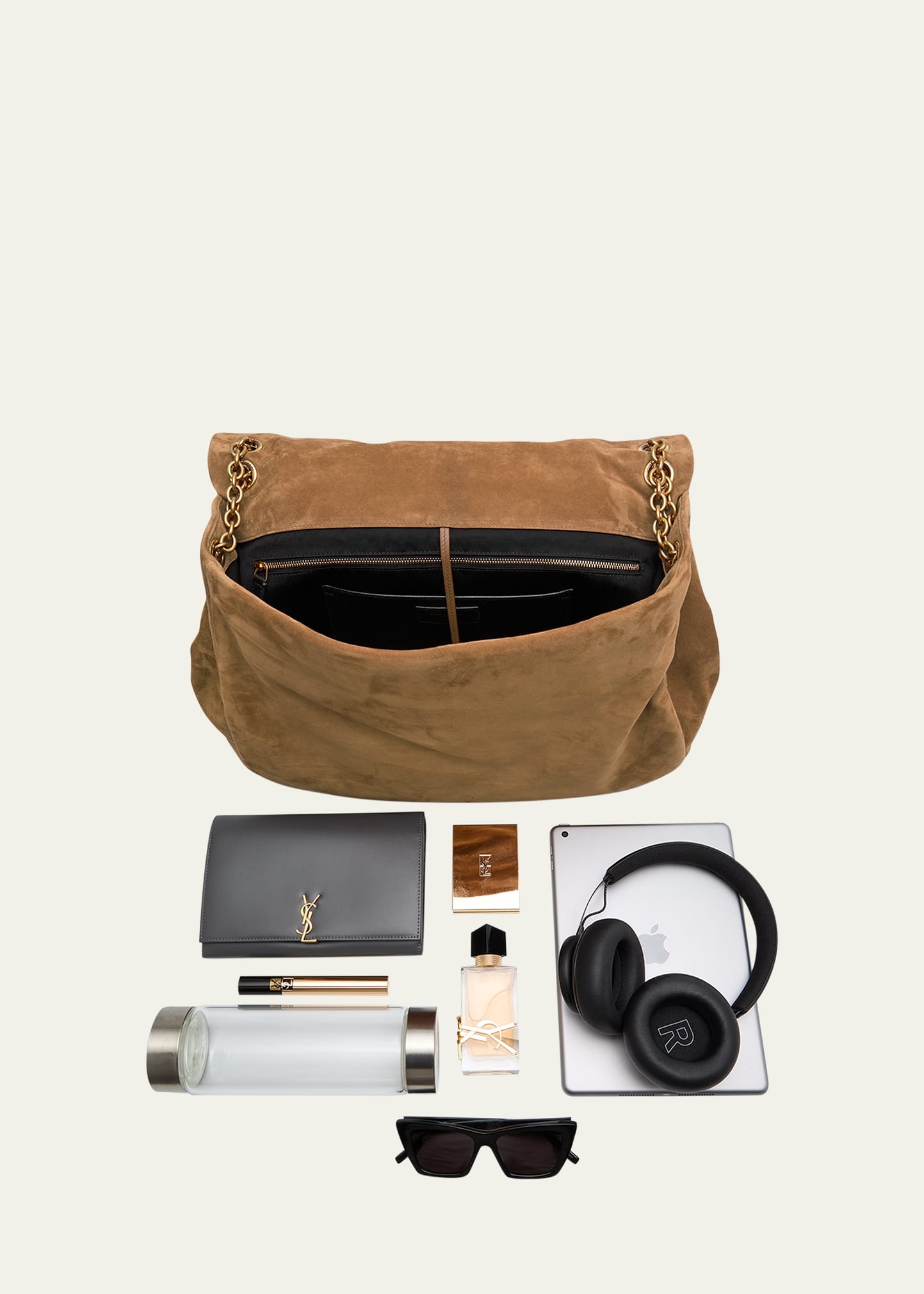 Jamie 4.3 Maxi YSL Shoulder Bag in Quilted Suede - 7