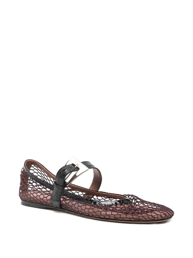 PARIS TEXAS Sveva mesh-panel buckle ballet flats outlook