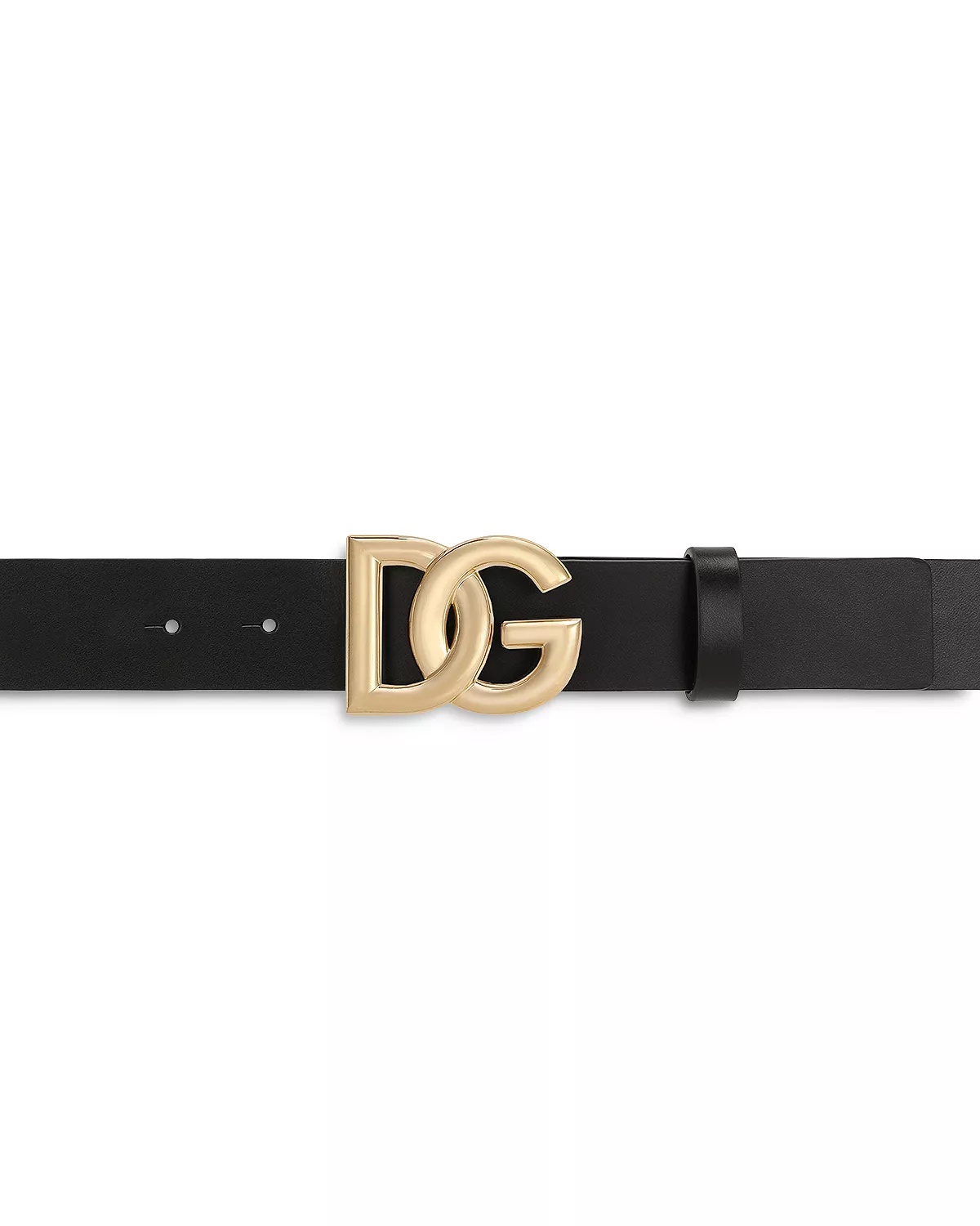 Men's Leather DG Logo Pin Buckle Belt - 2