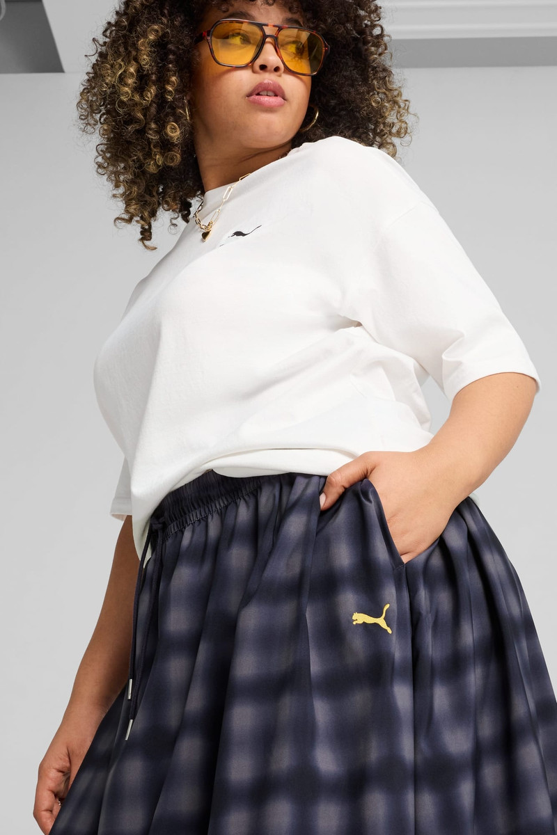 ROAD TO UNITY Women's Woven Midi Pleated Skirt 7