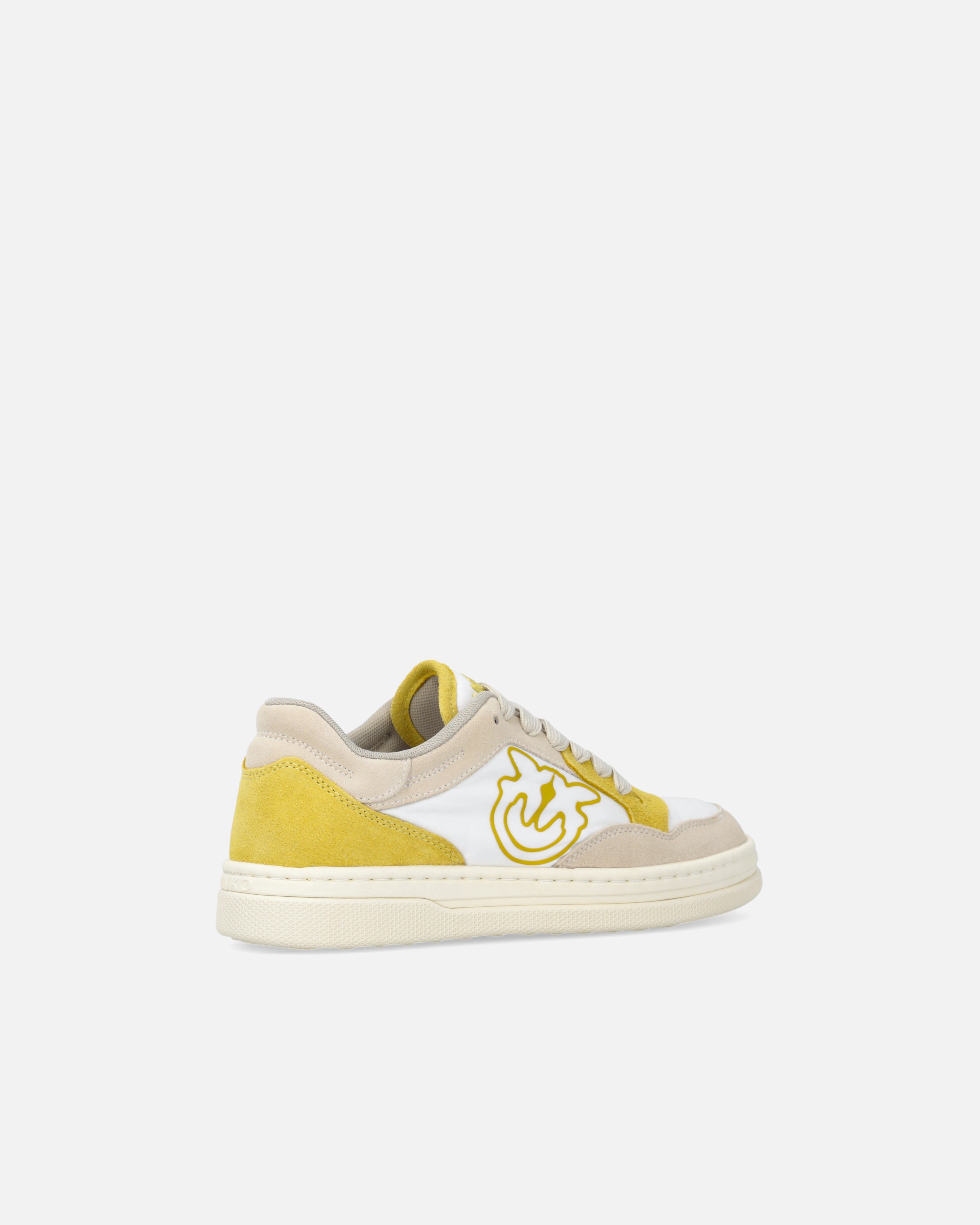 FLAT LEATHER SNEAKERS WITH CONTRASTING LOGO - 3