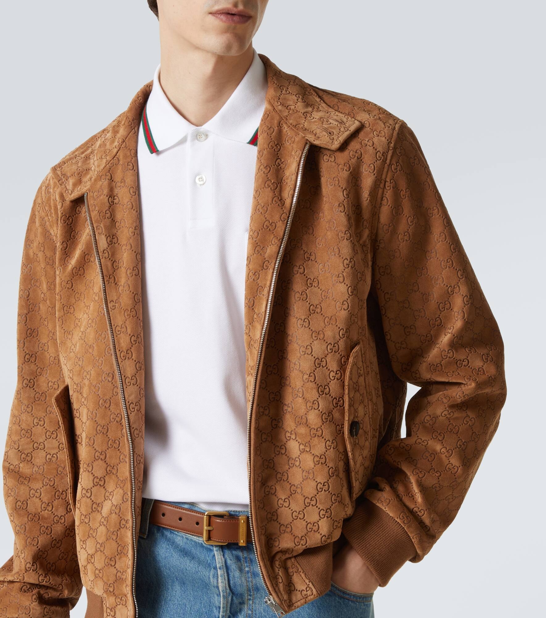 GG suede bomber jacket - 5