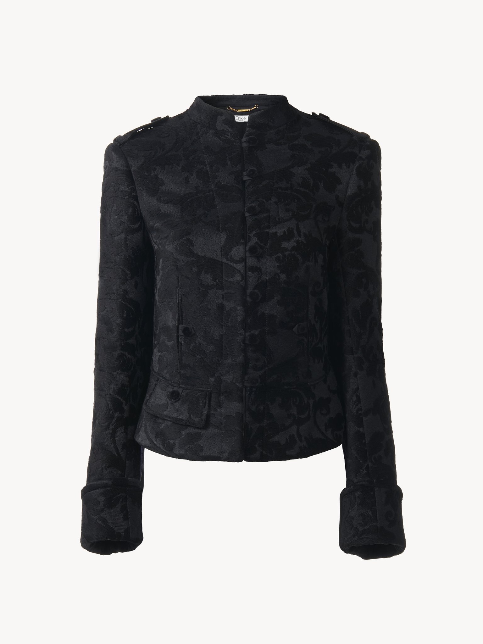 FITTED JACKET IN FLORAL VELVET - 2