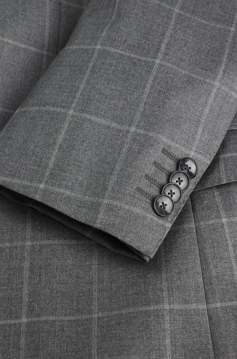 SLIM-FIT TWO-PIECE SUIT IN CHECKED VIRGIN WOOL 10