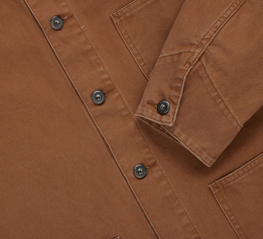 Chore Jacket - Rust Stonewash Canvas - 4