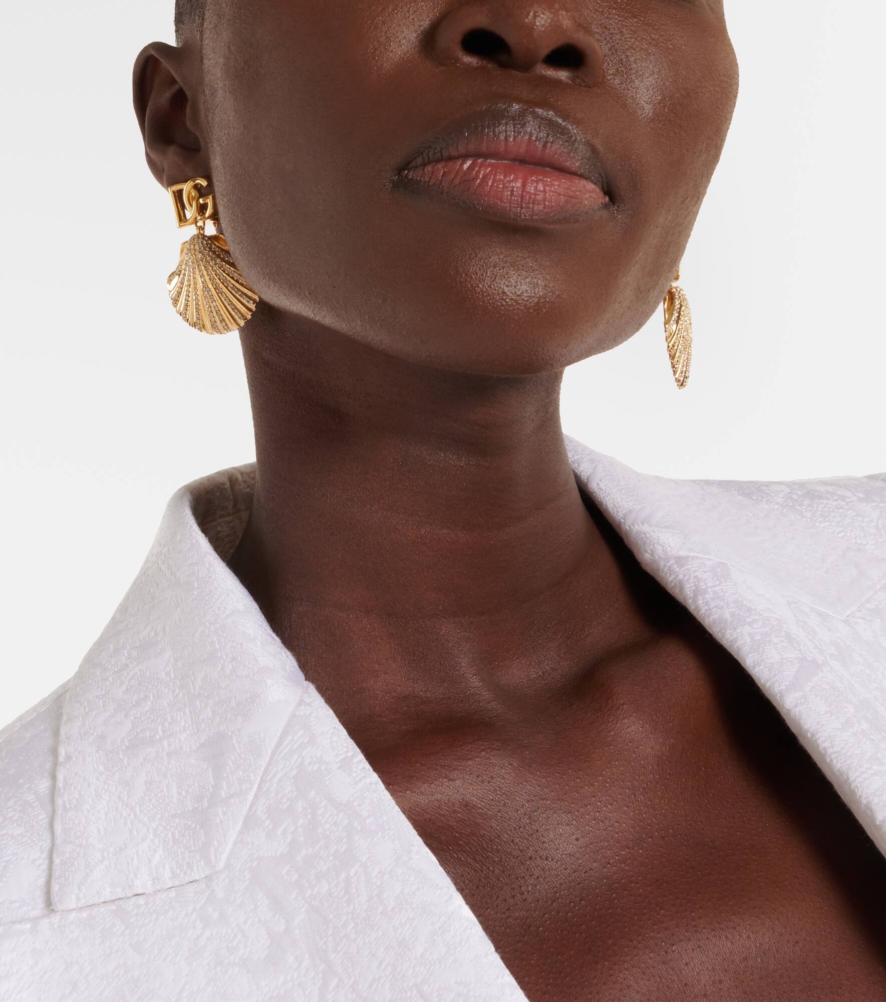 Capri DG embellished clip-on earrings - 5