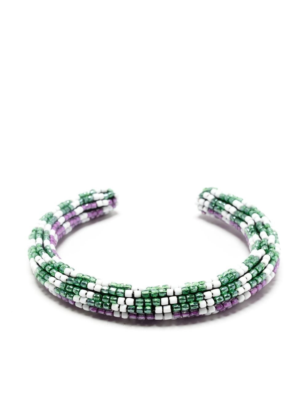 beaded open bracelet - 1