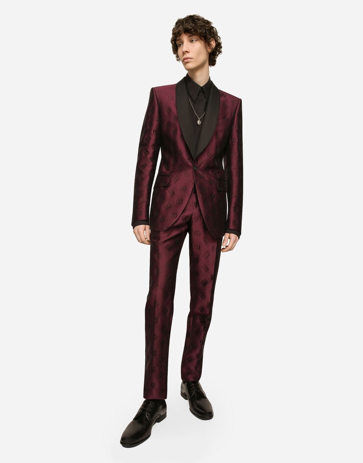 Single-breasted Sicilia-fit tuxedo suit with DG monogram - 8
