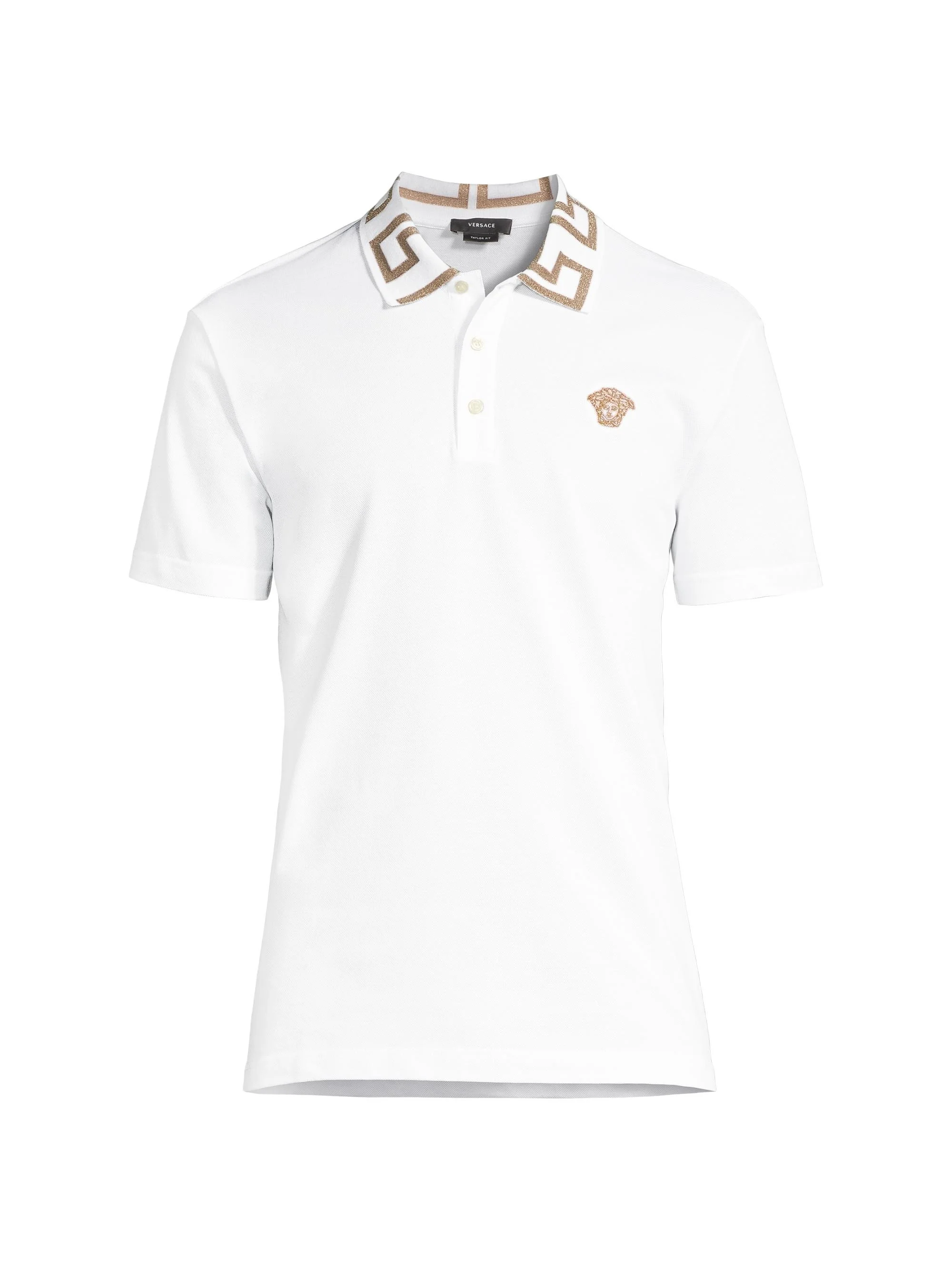 Men's Piquet Cotton Polo Shirt - Optical White - 1