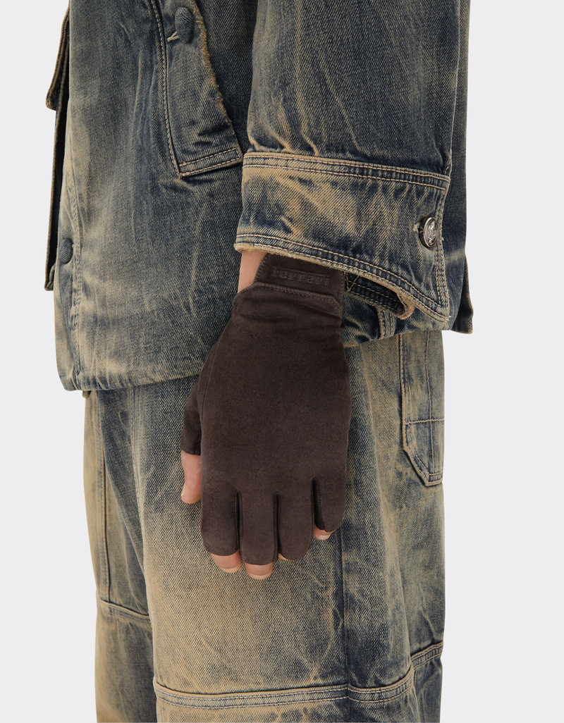 Ferrari Fingerless suede gloves outlook