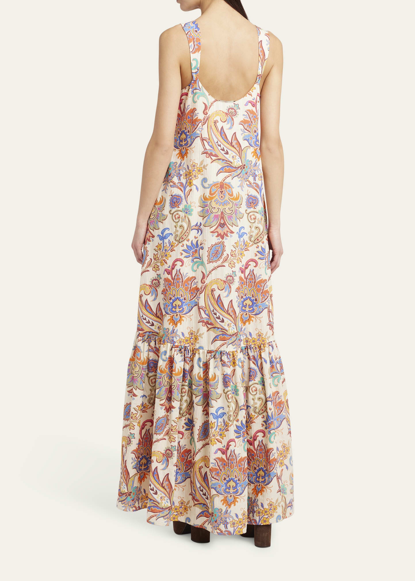 Paisley-Print Sleeveless Maxi Dress - 3