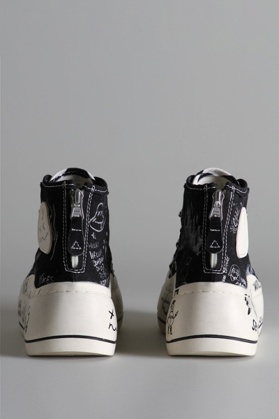 R13 Kurt High Top Sneaker - Black Graffiti | R13 Denim Official Site outlook