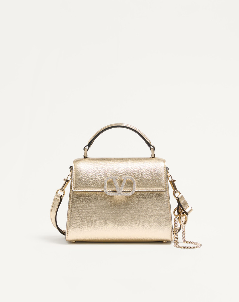 MINI VSLING HANDBAG IN METALLIC GRAINY CALFSKIN 1